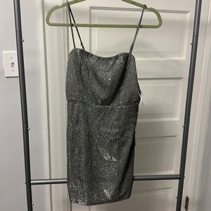NWT silver glitter Lulu’s dress 🪩